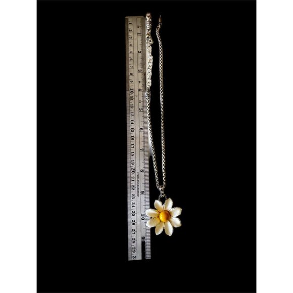 Brighton Sunny Days Daisy Flower Retired Necklace- W/Brighton Fabric Pouch - Picture 4 of 7